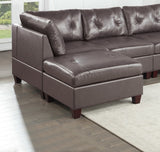 Contemporary Genuine Leather Dark Coffee Color