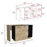 Multi Brown Kitchen Island