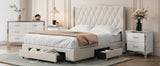 Queen 4-Piece Bedroom Set Upholstered Bed