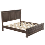 King Traditional Town and Country Style Pinewood Vintage Bed