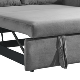 Modern Convertible Sofa Bed with 2 Detachable Arm Pockets