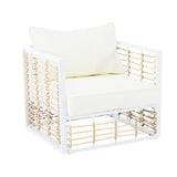 7-Piece Metal Patio Sectional Sofa Set, All-Weather Garden Conversational Furniture Set with Thick Cushions and Coffee Table for Indoor Outdoor, White