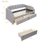 Twin Size Upholstered daybed with Drawers
