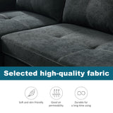 Black Sleeper Sofa Bed Reversible Sectional Couch with Storage