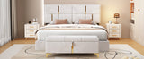 Queen 2-Piece Bedroom Set Upholstered Platform Bed with Hydraulic Storage