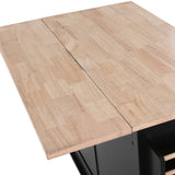Kitchen Island Cart Concealed sliding barn door adjustable height