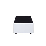 Modern Smart Coffee Table with Built-in Fridge, Bluetooth Speaker