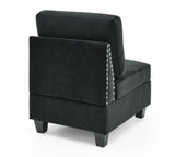 Black L shape Modular Sectional Sofa