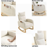 High Backrest Living Room Lounge Arm Rocking Chair
