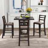5-Piece Wooden Counter Height Dining Set