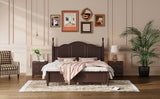 Queen 3-Piece Bedroom Set Wood Platform Bed