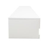180 Wall Mounted Floating 80" TV Stand with 20 Color LEDs White
