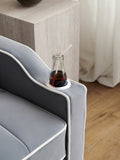 Pull Out 3 in 1 Convertible Sleeper Sofa Couch Velvet Tufted Loveseat w USB, Adjustable Backrest, Multi-Pockets