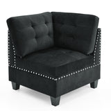 Black L shape Modular Sectional Sofa