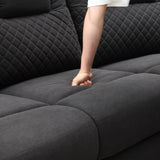 Home Theater Seating Modern Manual Recliner Sofa Chairs with Storage Box