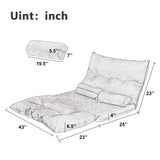 Burgundy Sofa Adjustable Folding Futon with 2 Pillows