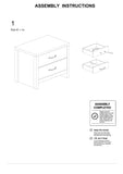 Contemporary Nightstand Light Walnut Color