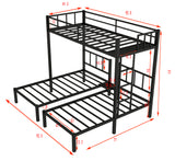 Twin over Twin & Twin Bunk Beds for 3