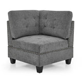 Grey U shape Modular Sectional Sofa