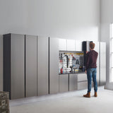 Star Series Wood Utility Storage Garage Cabinet in Metallic Gray
