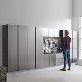 Star Series Wood Utility Storage Garage Cabinet in Metallic Gray