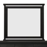 Rustic Farmhouse Style 6 Pieces Bedroom Sets Blackwash Queen Bed with 2 Drawers, Nightstand*2, Chest, Dresser and Mirror, Coffee