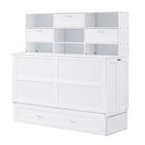 Queen Size Murphy Bed with Bookcase