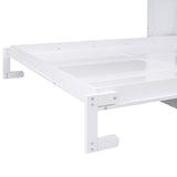 Queen Size White Murphy Bed with Shelf