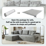 Beige Chenille Compressible Sofa