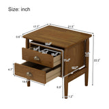 Queen 3 Piece Bedroom Set Mid Century Platform Bed with Bookshelf