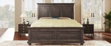 King Traditional Town and Country Style Pinewood Vintage Bed
