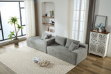 Beige Chenille Compressible Sofa