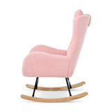 Rocking Chair - with rubber leg and cashmere fabric, suitable for living room and bedroom