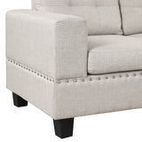 Modern Sectional Sofa with Storage Ottoman