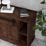TV Stand Console for TVs up to 95 inches, No Assembly Required, Aged Whiskey Finish