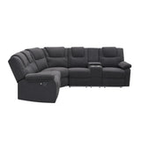 Home Theater Seating Modern Manual Recliner Sofa Chairs with Storage Box