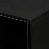 Black Stylish Functional TV stand, 5 Pieces Floating TV Stand Set, High Gloss Wall Mounted Entertainment Center with 16-color LED Light Strips for 75+ inch TV, Black
