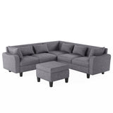 Modern Sectional Sofa with coffee table ottoman