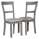 5 Piece Dining Table Set Industrial Wooden Kitchen Table and 4 Chairs
