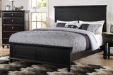 Black Color California King Size Bed Bedroom Furniture High Panel Headboard Footboard Plywood 1pc Bedframe