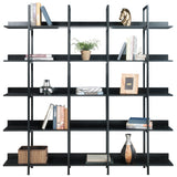 5 Tier Bookcase Open Bookshelf, Vintage Industrial Style