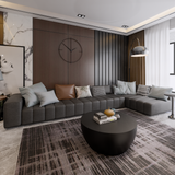 Contemporary solid wood round coffee table