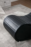 Rocking Leisure chair for back stretching - bench, Relax Yoga Chaise Leather Curved Sofa