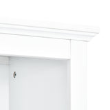 Minimalism Style Entertainment Wall Unit with Bridge, Modern TV Console Table for TVs Up to 70", Multifunctional TV Stand with Tempered Glass Door