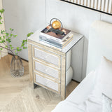 Silver Mirrored Nightstand
