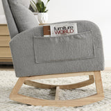 High Backrest Living Room Lounge Arm Rocking Chair