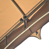 Brown 10' x 12'  Outdoor Double Vents Gazebo Patio Metal Canopy with LED lights