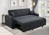 Pull Out 3 in 1 Convertible Modern Sofa Sleepert, Cup Holders, Pillows and Pockets