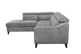 Wrenley Gray Chenille Sectional Sofa with Sleeper & Storage