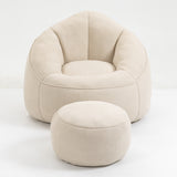 Bean Bag Sofa Chair With Footrest